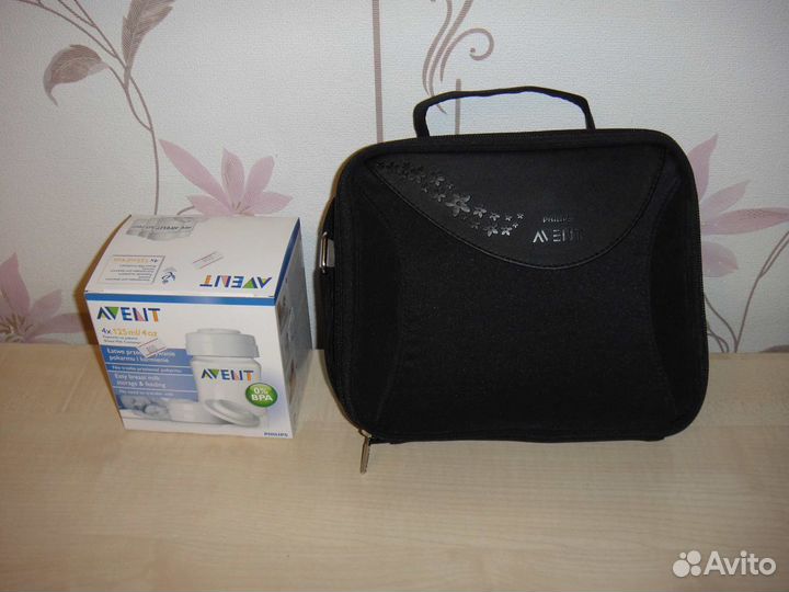 Молокоотсос Avent ручной + набор контейнеров
