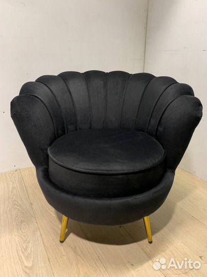 Дизайнерское кресло ракушка Pearl black черный