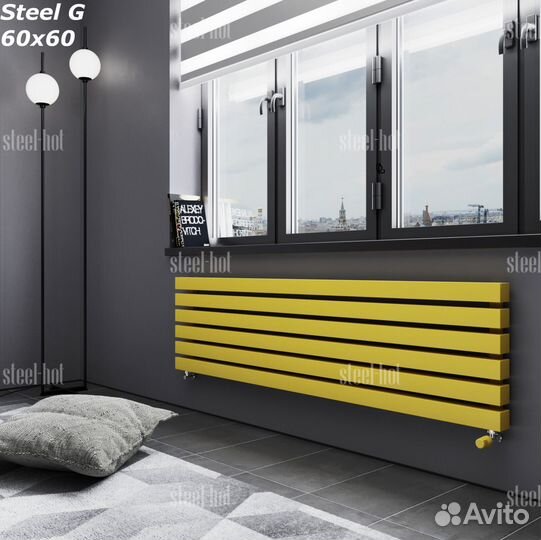 Горизонтальный дизайн радиатор Steel-Hot от произв