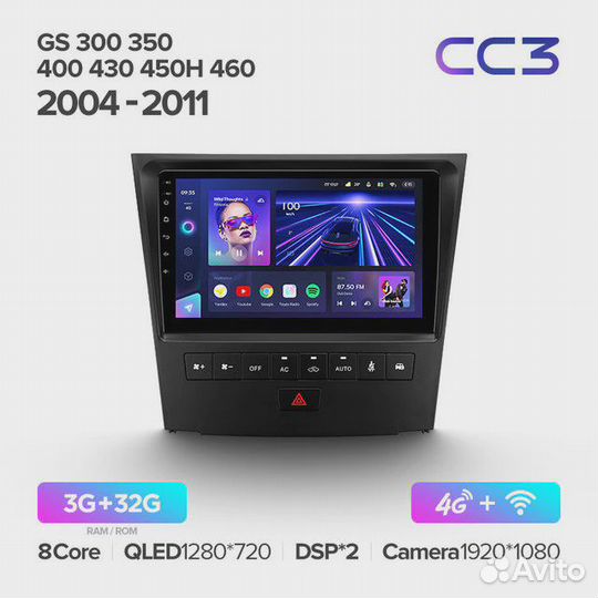 Штатная магнитола Teyes CC3 Lexus GS300