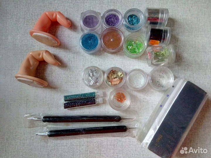 Блестки д/ ногтей, дотс, баф, пальчики д/наращиван