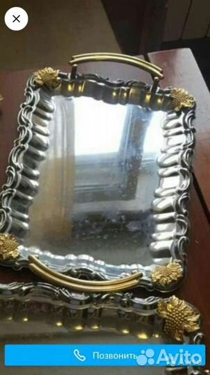 Подносы металл и фарфор