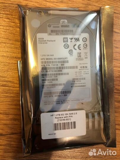 Серверный HDD HP eg1200fdjyt 1.2Tb 10K