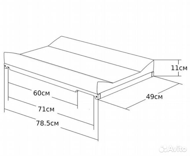 Пеленальный столик на кроватку