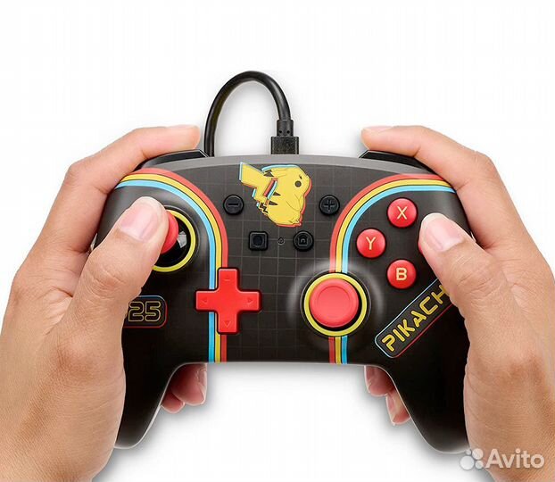 Геймпад проводной PowerA Wired Controller для Nintendo Switch (Pikachu Arcade)