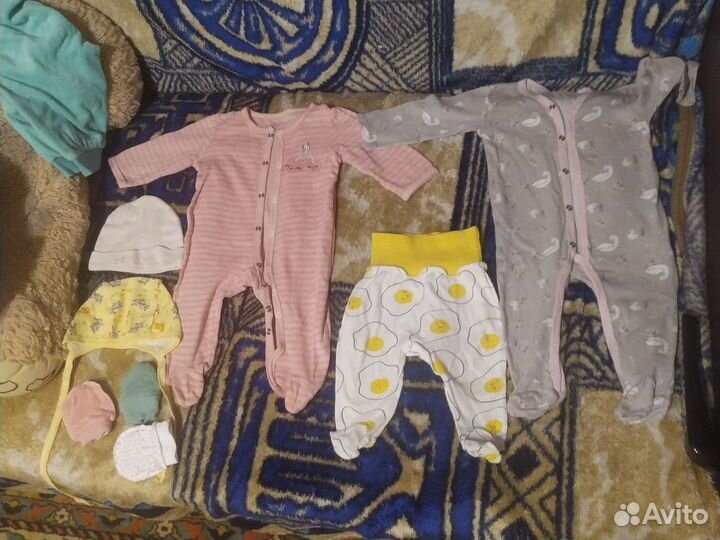 Вещи пакетом для девочек от 0 до 6мес