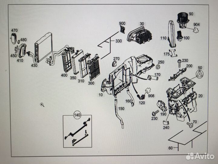 Печка в разборе W204 W207 W212 W205 W253