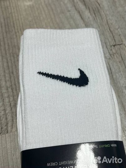 Носки, гетры nike dri fit белые 3 пары