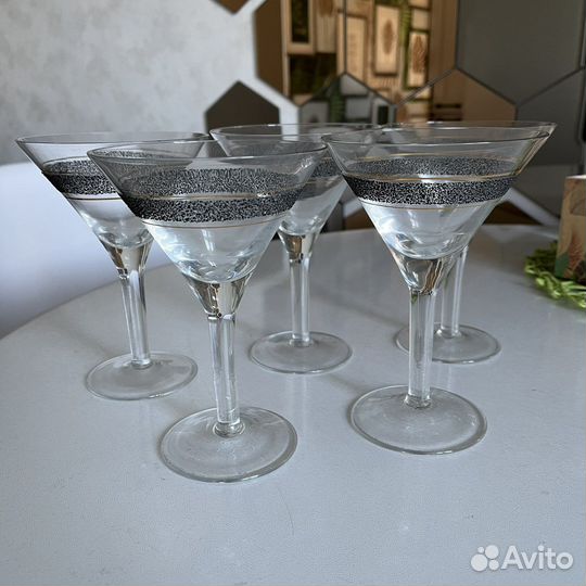 Бокалы стекло, фужеры для мартини