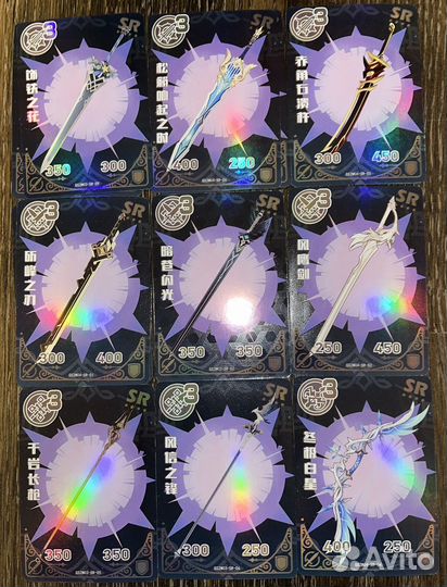 Коллекционные карточки геншин