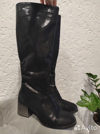 Сапоги женские демисезонные натуральная кожа 37