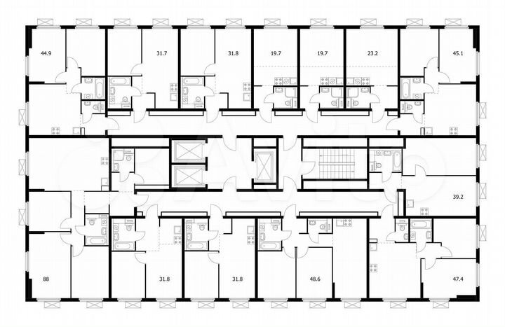 1-к. квартира, 39,2 м², 18/25 эт.