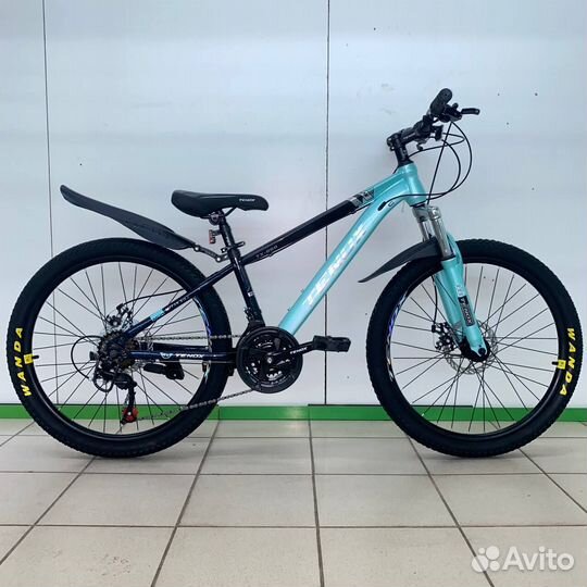 Велосипед горный чёрно-голубой