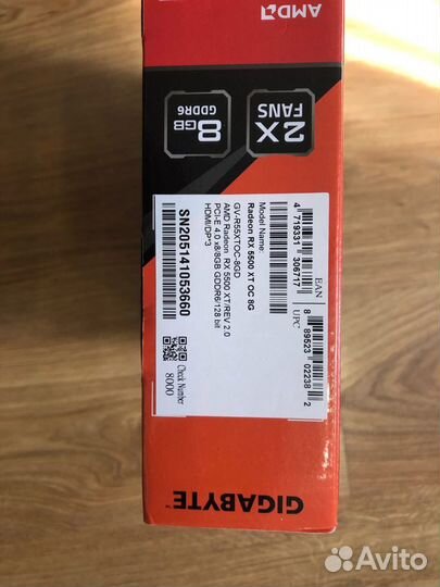 Видеокарта gigabyte AMD Radeon RX 5500XT 8GB
