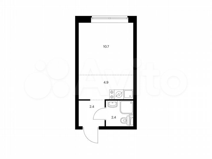 Квартира-студия, 20,4 м², 27/32 эт.