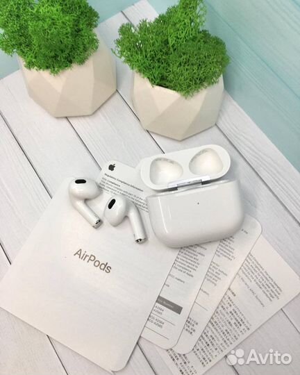 Airpods 3 airoha/premium /ios 16 гарантия+чехол