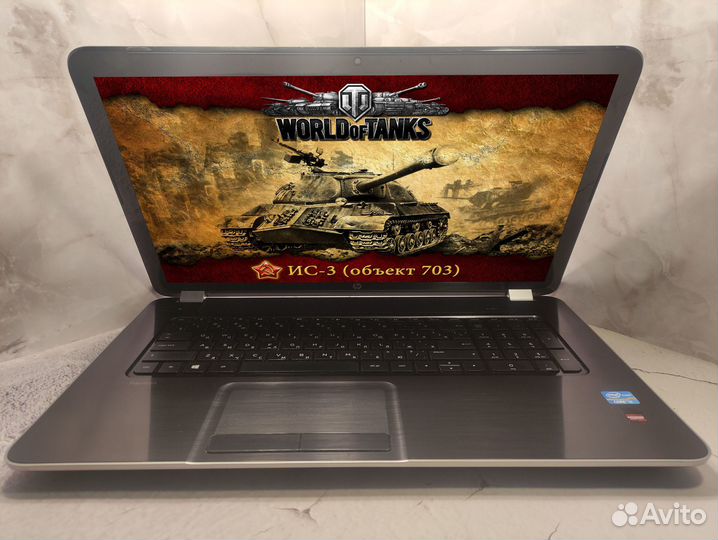Мощный HP 17.3 Дюйма/SSD/Карта 2GB/intel c 2.40GHz