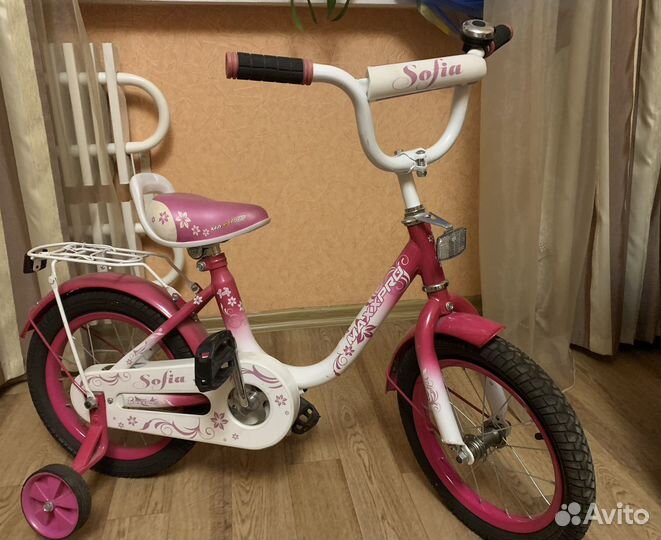 Велосипед детский 4 колесный для девочки