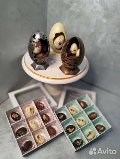 Шоколадные букеты, шоколадные яйца, конфеты