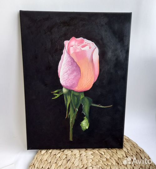 Картина маслом розы