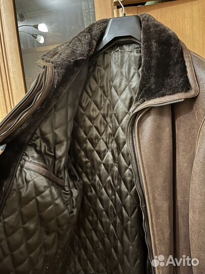 Кожаная дубленка мужская