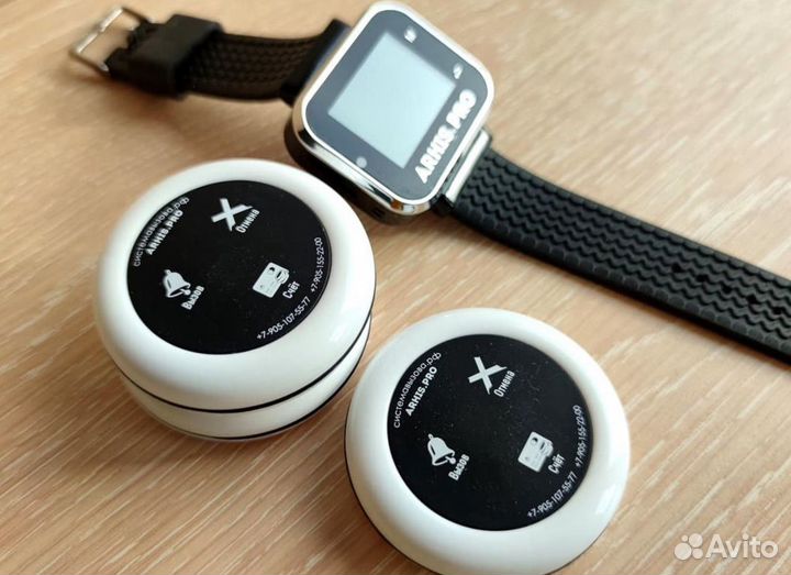 Кнопка вызова персонала, официанта, часы-пейджер