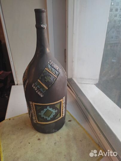 Ваза цветное стекло декоративная