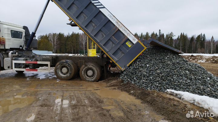 Песок с карьера своим транспортом