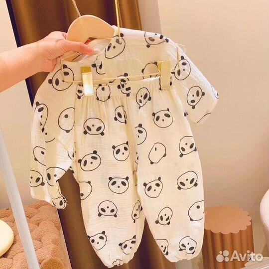 Пижама детская муслин новая 80-130