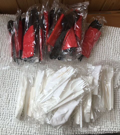 Набор одноразовых приборов в упаковке