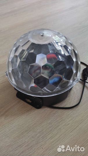 Музыкальный дискошар зеркальный