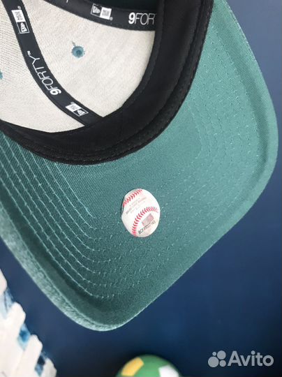 Кепка (Бейсболка) унисекс New Era LA зеленая