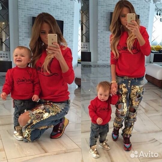 Одинаковые кофты для мамы и ребёнка