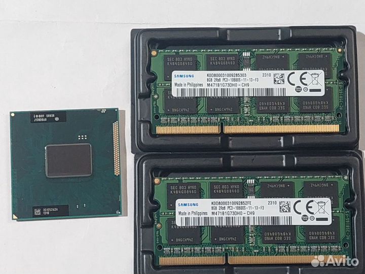 Процессор I7-2640M + 16Gb оперативной памяти