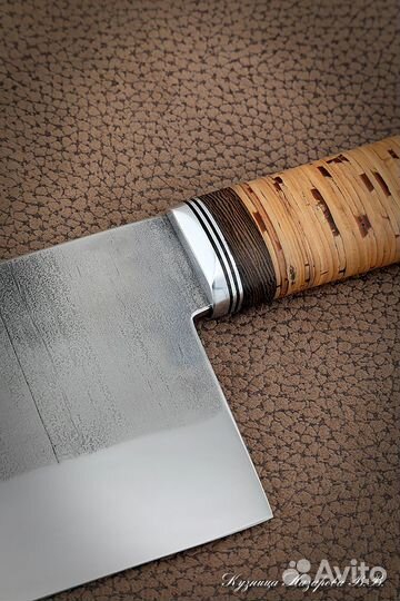 Сербский нож сталь кованая 95х18 береста