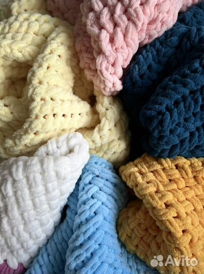 Пледы и иные изделия из пряжи alize puffy