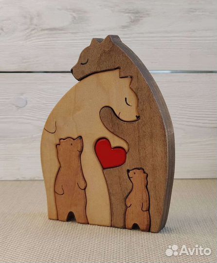 Медведи фигурки из массива бука