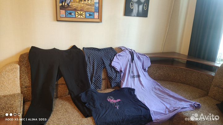 Одежда пакетом б/у р.56 для дома и дачи