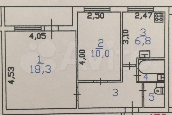 2-к. квартира, 45,1 м², 8/9 эт.