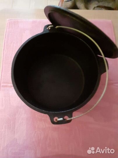 Кастрюля чугунная (походная) 2,5 литр