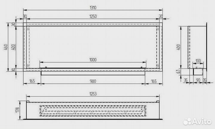 Биокамин встраиваемый