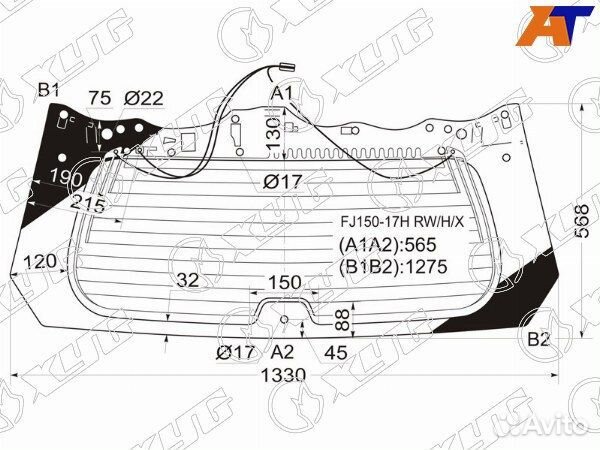 Стекло заднее lexus GX460
