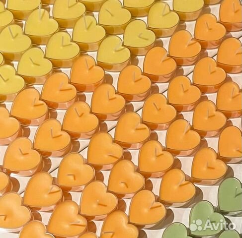 Гильзы для свечей пустые в форме сердца