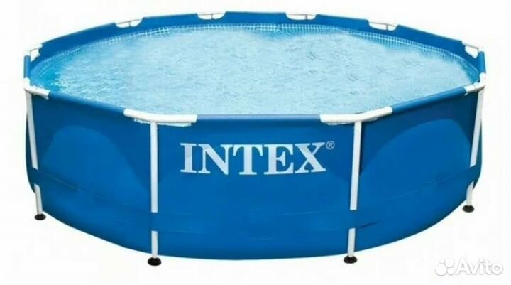 Каркасный бассейн intex бу круглый диаметр 3 м