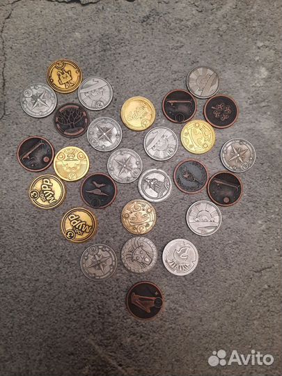 Монеты (жетоны) пятерочка 27шт