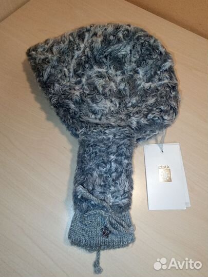 Шапка-ушанка и шарф-снуд женские