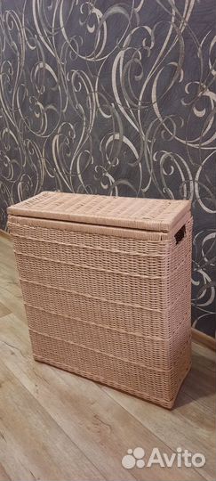Корзина плетеная с крышкой