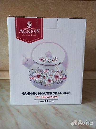 Чайник для плиты Аgness 2,2 л