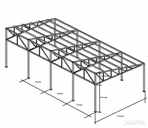 Каркас ангара