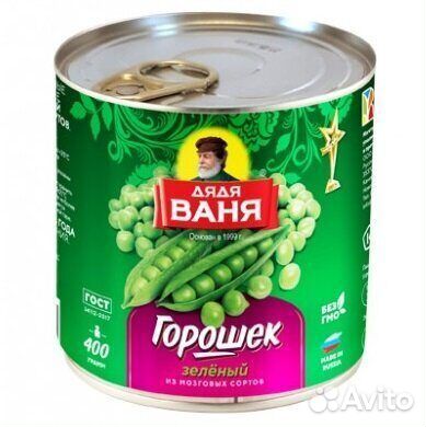 Консерва Горошек Дядя Ваня Зеленый 400г